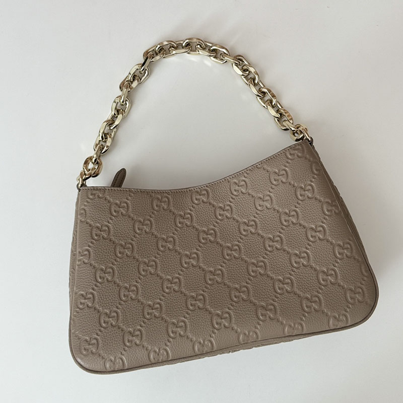 グッチ バッグ 人気 GUCCI GG EMBLEM SMALL SHOULDER BAG 815263 AAEEM 1523 トープ グッチ ショルダーバッグ人気 - 画像 (6)