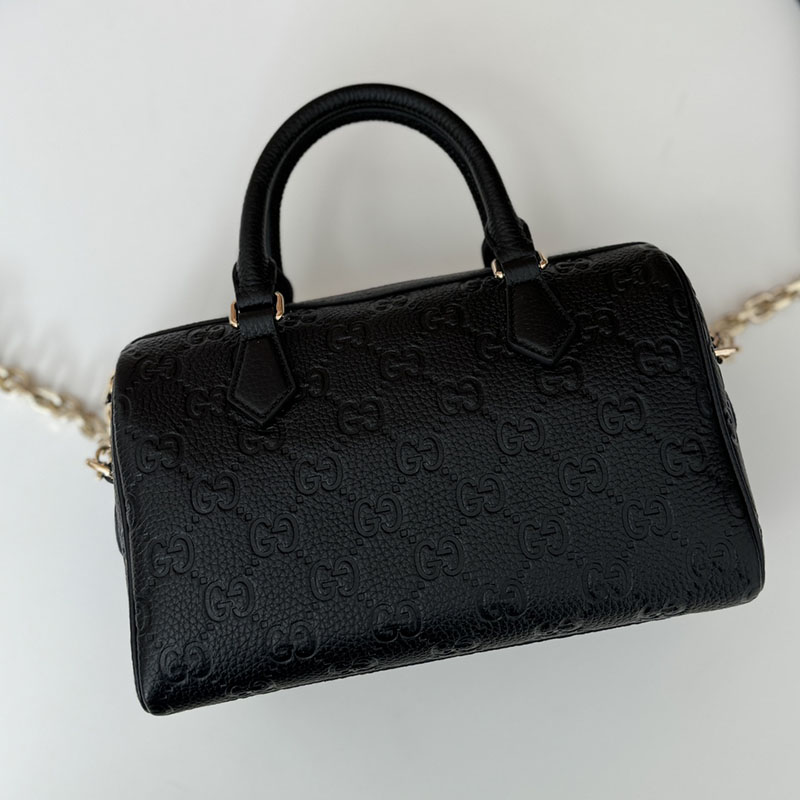 グッチ バッグ 人気 GUCCI GGエンブレム スモール トップハンドルバッグ 815255 AAEEM 1000 ブラック グッチ ミニボストン ヴィンテージ - 画像 (9)