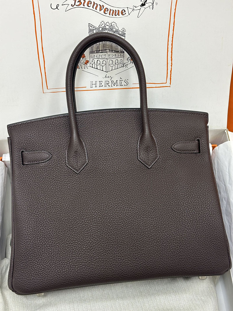 人気色 H品 エルメス バーキン25 エベンヌ トゴ シルバー金具 2517879 バーキン25 トゴ 定価 - 画像 (10)