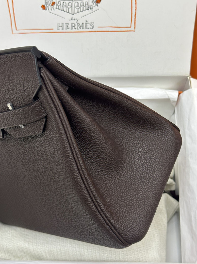 人気色 H品 エルメス バーキン25 エベンヌ トゴ シルバー金具 2517879 バーキン25 トゴ 定価 - 画像 (8)