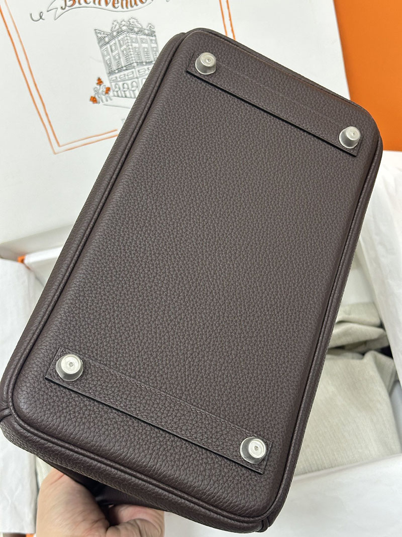 人気色 H品 エルメス バーキン25 エベンヌ トゴ シルバー金具 2517879 バーキン25 トゴ 定価 - 画像 (6)