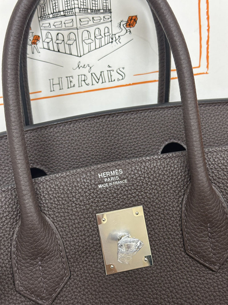 人気色 H品 エルメス バーキン25 エベンヌ トゴ シルバー金具 2517879 バーキン25 トゴ 定価 - 画像 (3)