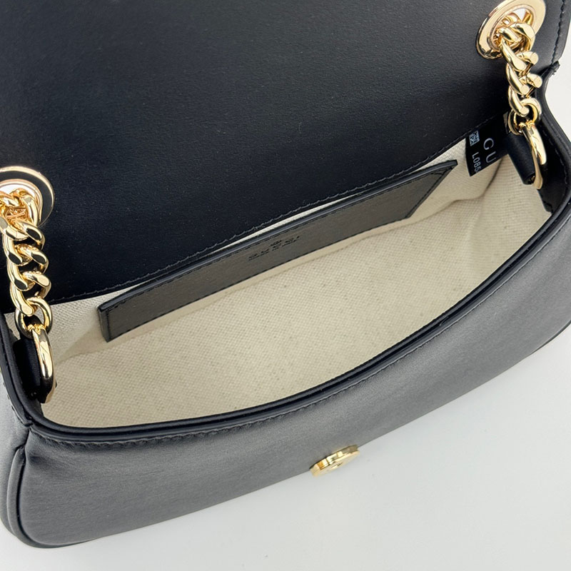 グッチ バッグ 人気 GUCCI ブロンディ ミニ ショルダーバッグ 815711 AAEEX 1000 ブラック グッチ ブロンディ ショルダーバッグ - 画像 (2)