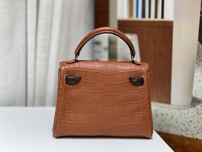 エルメス ケリードール パーソナル キュイーブル/黒 ブラック クロコダイル ニロティカスマット シルバー金具 2517928 ケリードール風 - 画像 (9)