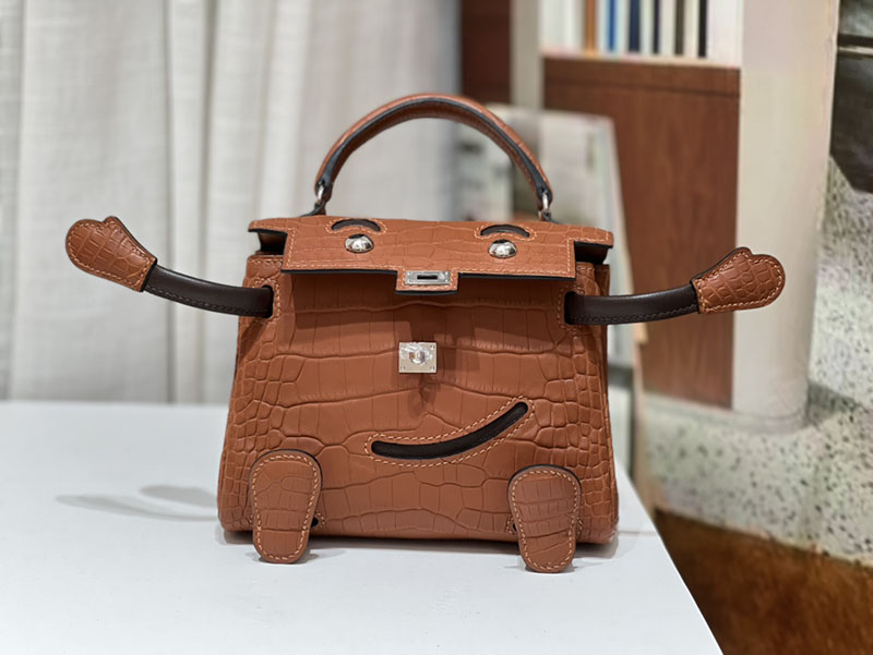エルメス ケリードール パーソナル キュイーブル/黒 ブラック クロコダイル ニロティカスマット シルバー金具 2517928 ケリードール風 - 画像 (7)