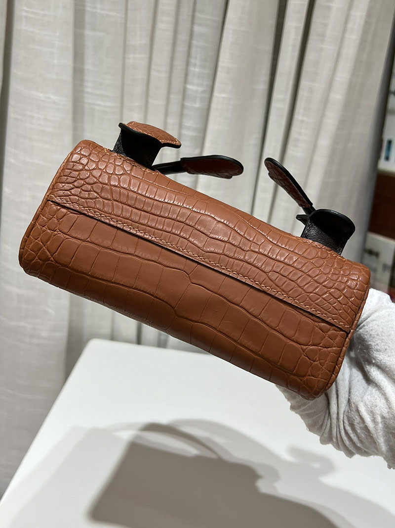 エルメス ケリードール パーソナル キュイーブル/黒 ブラック クロコダイル ニロティカスマット シルバー金具 2517928 ケリードール風 - 画像 (2)