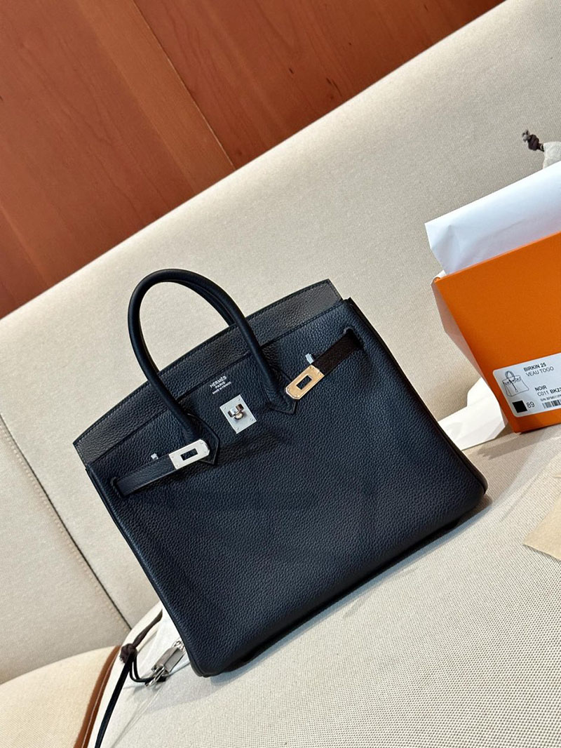 エルメス バッグ 人気 エルメス バーキン25 黒 ブラック トゴ シルバー金具 2519482 バーキン25 黒 - 画像 (8)