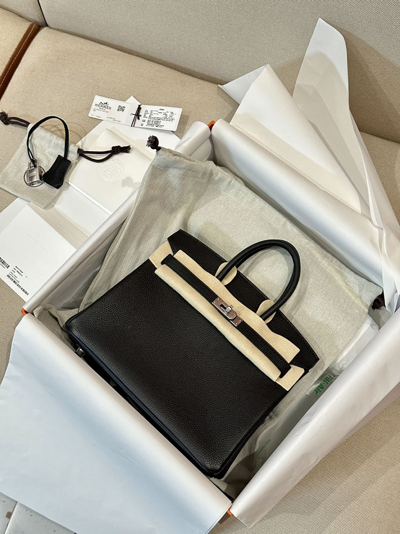 エルメス バッグ 人気 エルメス バーキン25 黒 ブラック トゴ シルバー金具 2519482 バーキン25 黒 - 画像 (2)