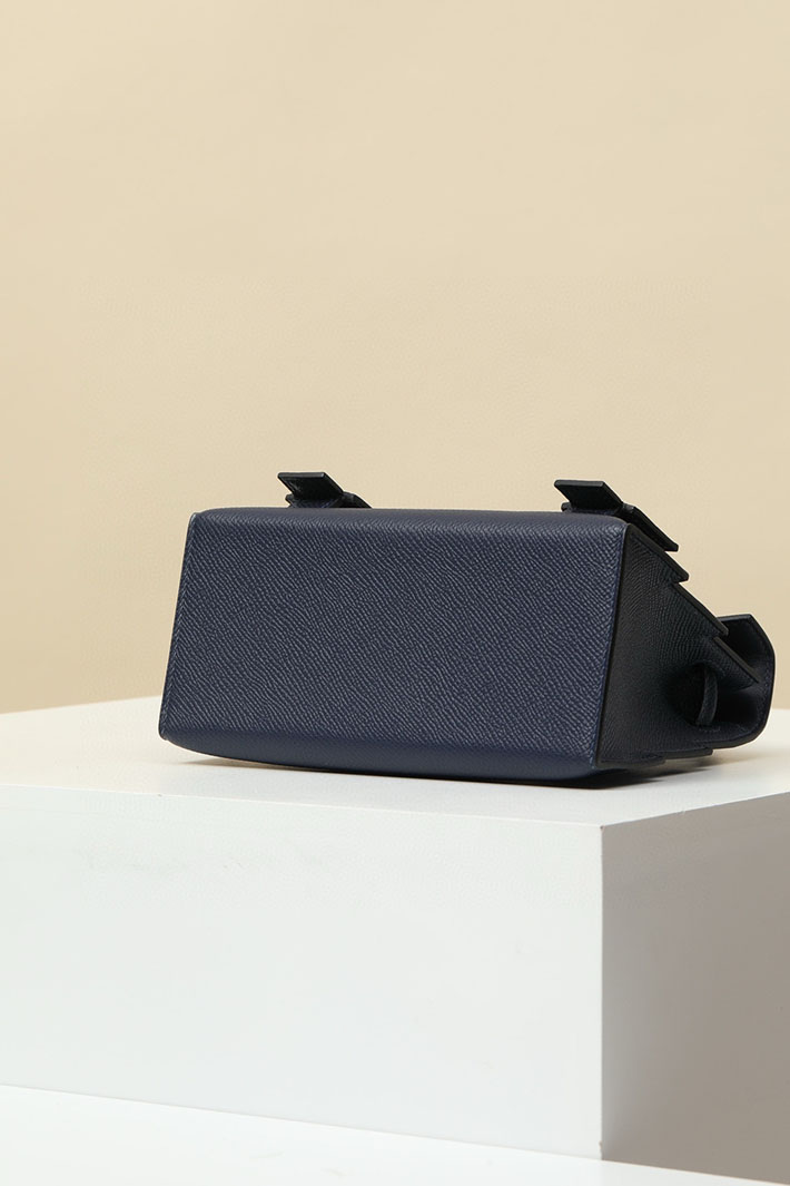 エルメス ケリードールピクト ブルーサフィール×モーヴペール×ゴールド×ブラック エプソン シルバー金具 2518522 ケリードールピクト 定価 - 画像 (4)