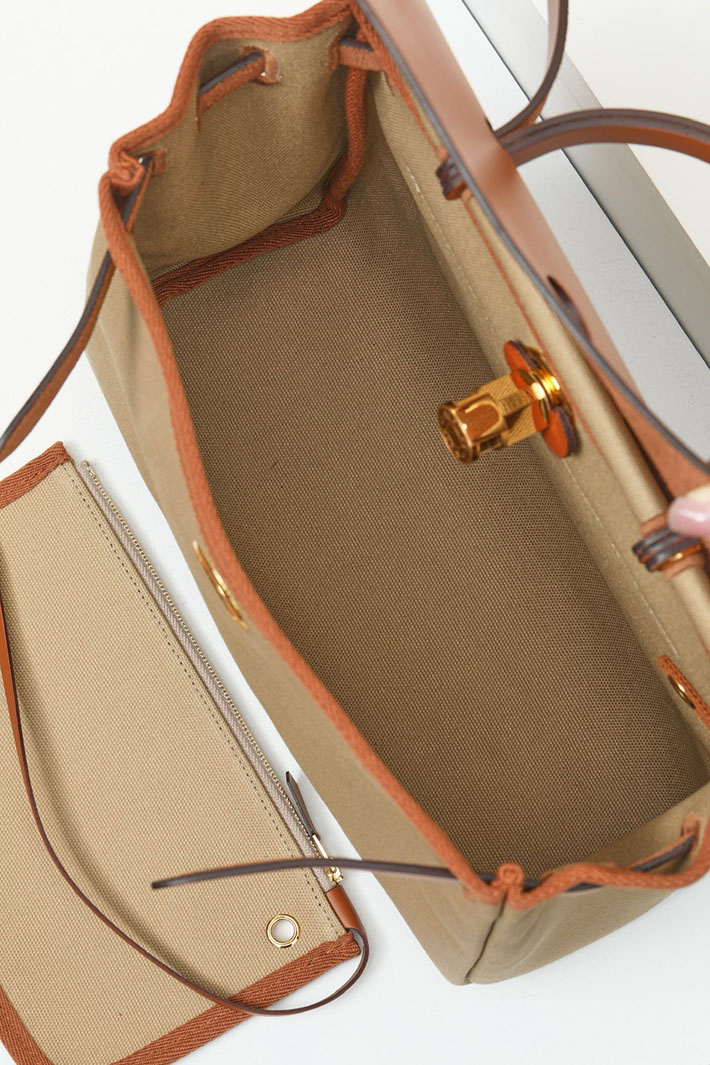 エルメス エールバッグジップ 31 PM トレンチ トワルアッシュ ゴールド金具 2518552 エルメス エールバッグ 使いにくい - 画像 (5)