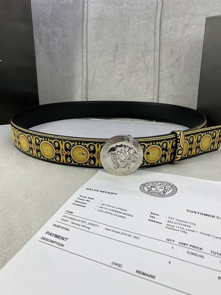 最高級ヴェルサーチェスーパーコピー ヴェルサーチェベルトコピー ブラック 40MM ゴールド金具 2518831 ベルト メンズ おしゃれ 私服 - 画像 (6)