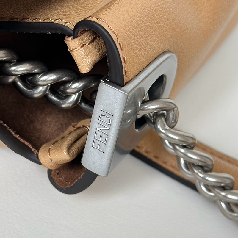 フェンディ 人気バッグ FENDI セレリア マンマバケット ショルダーバッグ セミショルダー ライトブラウン 2520037 フェンディ バッグ アウトレット - 画像 (5)