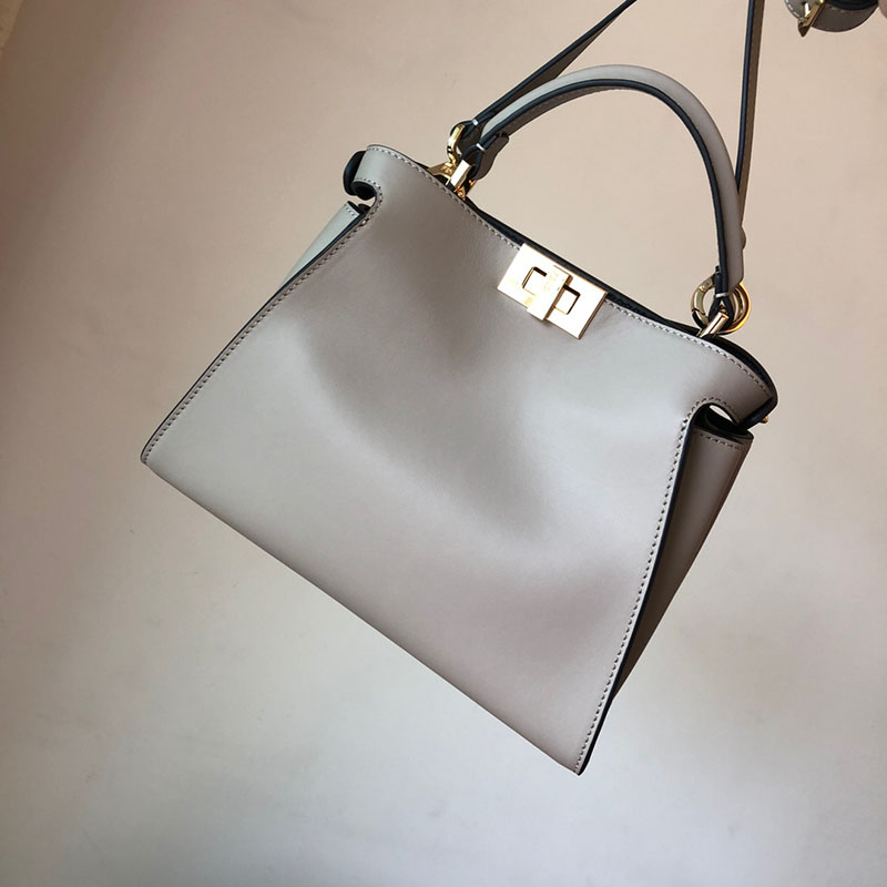 フェンディ 人気バッグ FENDI ピーカブー ISeeU スモール ダブグレー カーフレザー バッグ 8BN327AFKZF11CA - 画像 (8)