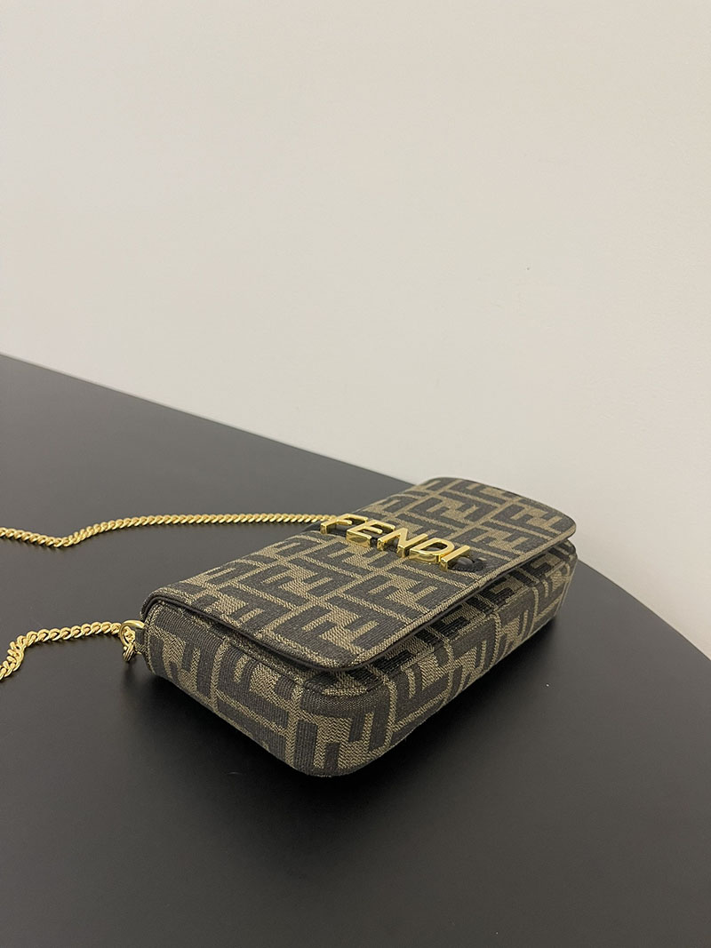 フェンディ 人気バッグ FENDI グラフィ 財布ショルダー ブラウンFFファブリック 財布 8BS076AD23F1BA1 - 画像 (8)