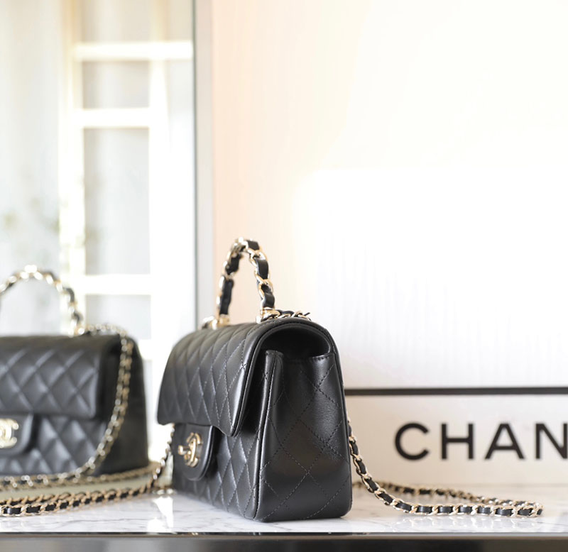 シャネル 新作バッグ H品 CHANEL スモール トップハンドル フラップ バッグ AS3829 (ブラック 2520148 シャネル スモールフラップウォレット - 画像 (7)