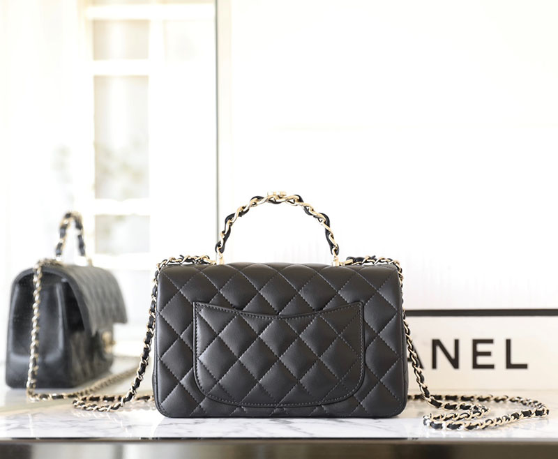 シャネル 新作バッグ H品 CHANEL スモール トップハンドル フラップ バッグ AS3829 (ブラック 2520148 シャネル スモールフラップウォレット - 画像 (6)