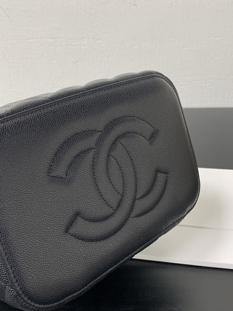 シャネル 新作バッグ H品 CHANEL バニティ ブラック GP マトラッセ キャビアスキン ハンドバッグ AP2573 B10583 C3906 - 画像 (4)