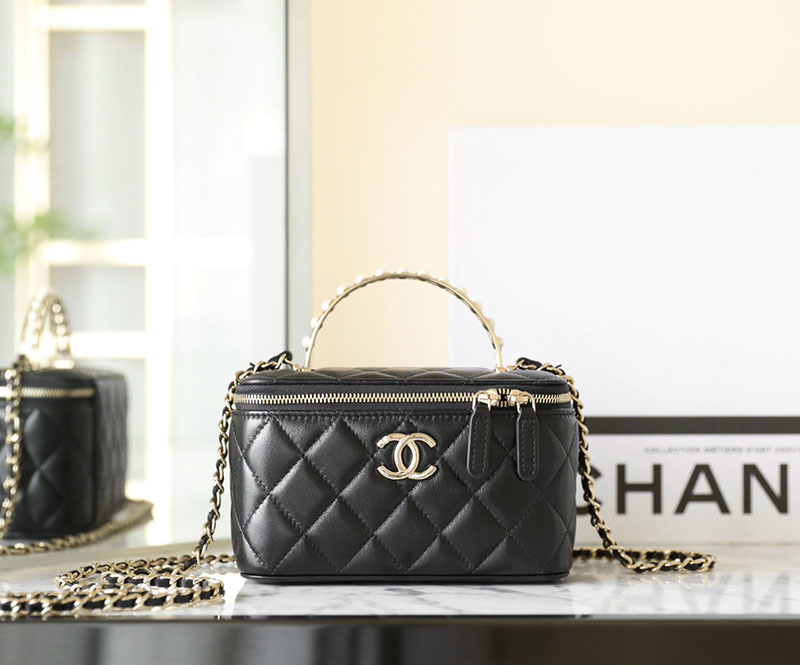 シャネル 新作バッグ H品 CHANEL 横型バニティ チェーンショルダー ショルダーバッグ ブラック AP3315 B10707 94305 - 画像 (8)
