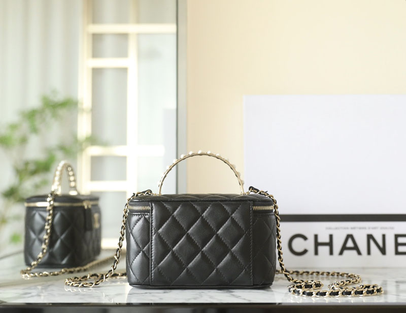 シャネル 新作バッグ H品 CHANEL 横型バニティ チェーンショルダー ショルダーバッグ ブラック AP3315 B10707 94305 - 画像 (6)