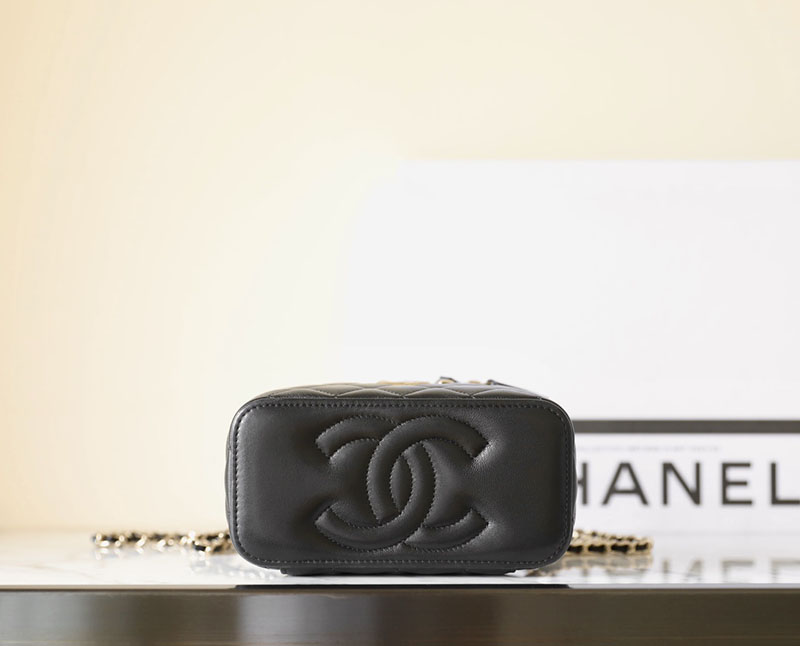 シャネル 新作バッグ H品 CHANEL 横型バニティ チェーンショルダー ショルダーバッグ ブラック AP3315 B10707 94305 - 画像 (5)