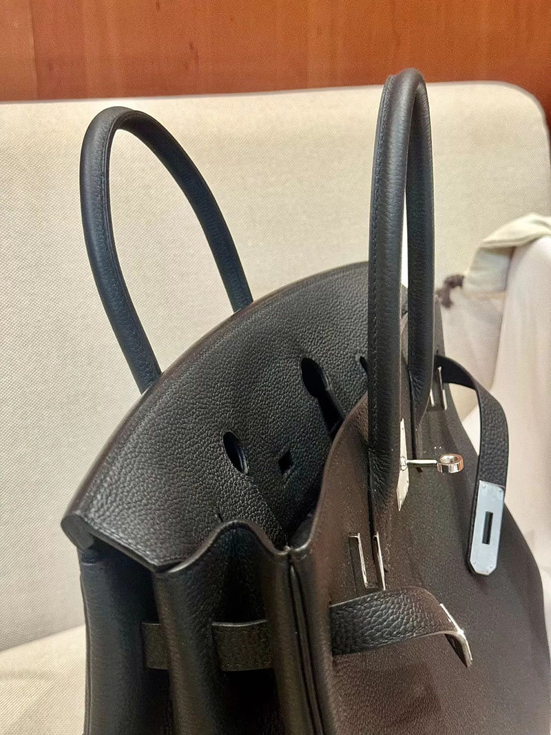 エルメス アウトレット 店舗 HERMES バーキン35 黒 ブラック トゴ シルバー金具 2520862 エルメスバーキン35 定価 - 画像 (7)