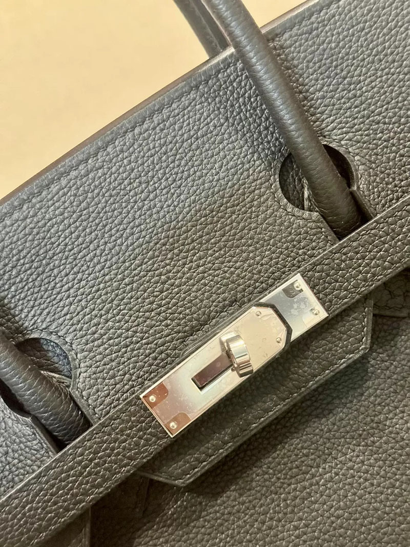 エルメス アウトレット 店舗 HERMES バーキン35 黒 ブラック トゴ シルバー金具 2520862 エルメスバーキン35 定価 - 画像 (3)