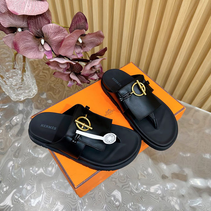 HERMES Joyce sandal エルメス ジョイス サンダル メンズシューズ ブラック 2521145 エルメス風 サンダル メンズ - 画像 (9)