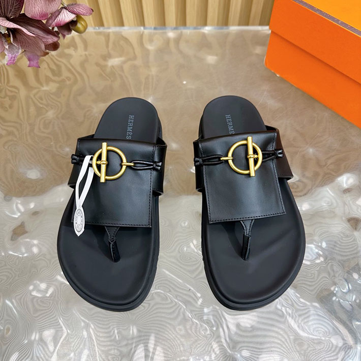 HERMES Joyce sandal エルメス ジョイス サンダル メンズシューズ ブラック 2521145 エルメス風 サンダル メンズ - 画像 (7)
