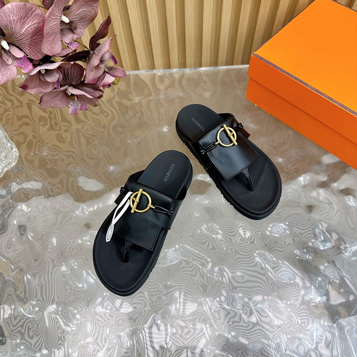 HERMES Joyce sandal エルメス ジョイス サンダル メンズシューズ ブラック 2521145 エルメス風 サンダル メンズ - 画像 (6)