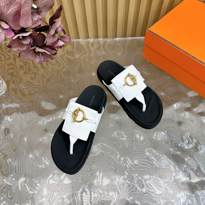 HERMES Joyce sandal エルメス ジョイス サンダル レディースシューズ ブラック/ホワイト 2521147 エルメス サンダル 厚底 - 画像 (6)