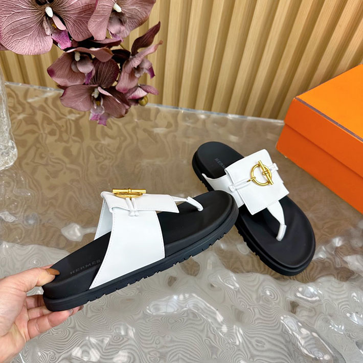 HERMES Joyce sandal エルメス ジョイス サンダル レディースシューズ ブラック/ホワイト 2521147 エルメス サンダル 厚底 - 画像 (5)