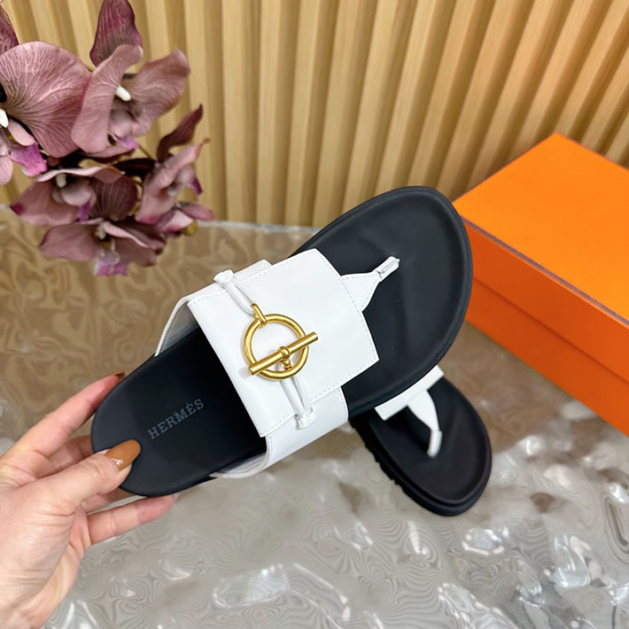 HERMES Joyce sandal エルメス ジョイス サンダル レディースシューズ ブラック/ホワイト 2521147 エルメス サンダル 厚底 - 画像 (4)