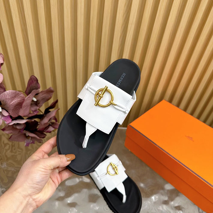 HERMES Joyce sandal エルメス ジョイス サンダル レディースシューズ ブラック/ホワイト 2521147 エルメス サンダル 厚底 - 画像 (2)