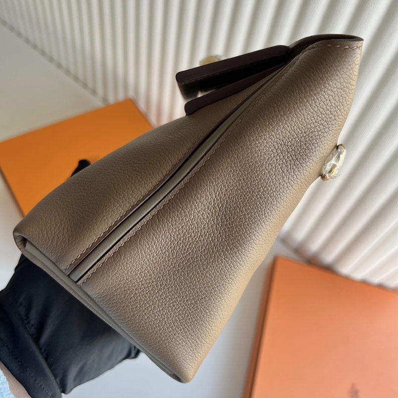 HERMES ミニ ヴァンキャトル エトゥープ/ベージュドゥワイマール エバーカラー/スイフト ゴールド金具 2521221 ヴァンキャトルミニ 定価 - 画像 (8)