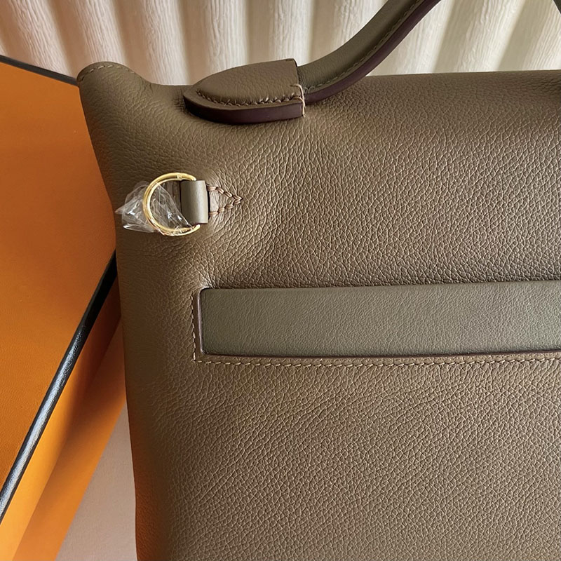 HERMES ミニ ヴァンキャトル エトゥープ/ベージュドゥワイマール エバーカラー/スイフト ゴールド金具 2521221 ヴァンキャトルミニ 定価 - 画像 (6)