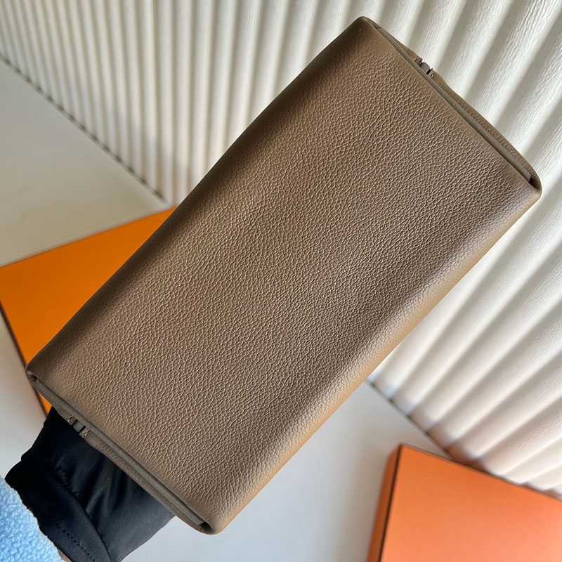 HERMES ミニ ヴァンキャトル エトゥープ/ベージュドゥワイマール エバーカラー/スイフト ゴールド金具 2521221 ヴァンキャトルミニ 定価 - 画像 (3)