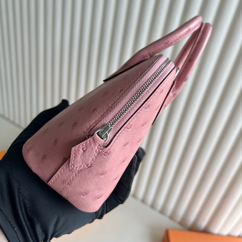 エルメス バッグ 人気 HERMES ボリード1923 20 ミニ パールグレー オーストリッチ シルバー金具 2521250 ボリード1923 コーデ - 画像 (9)