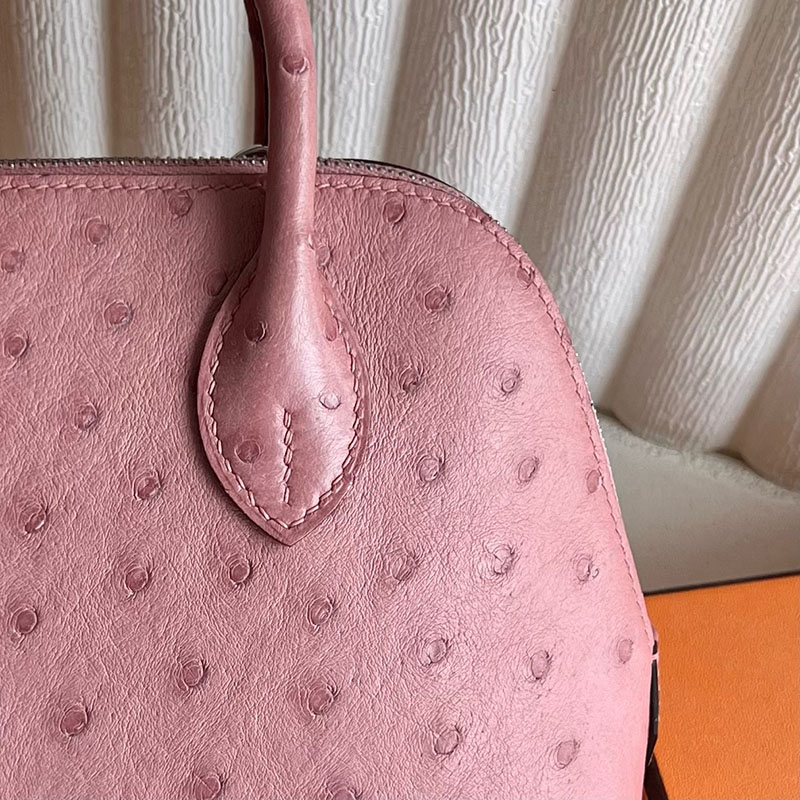 エルメス バッグ 人気 HERMES ボリード1923 20 ミニ パールグレー オーストリッチ シルバー金具 2521250 ボリード1923 コーデ - 画像 (7)