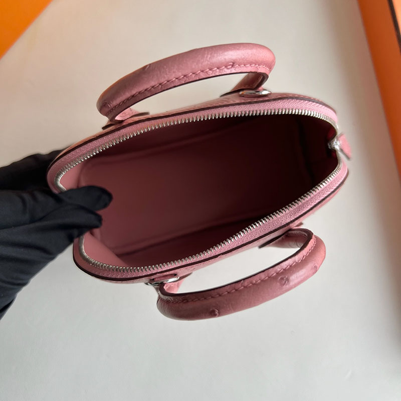 エルメス バッグ 人気 HERMES ボリード1923 20 ミニ パールグレー オーストリッチ シルバー金具 2521250 ボリード1923 コーデ - 画像 (6)