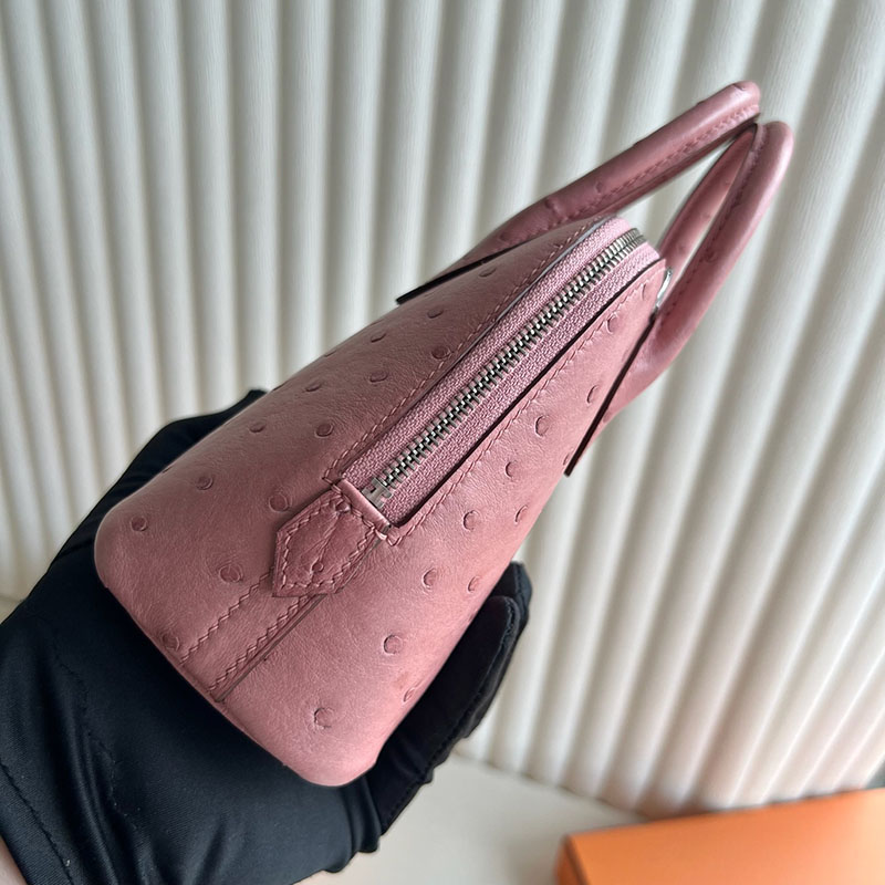 エルメス バッグ 人気 HERMES ボリード1923 20 ミニ パールグレー オーストリッチ シルバー金具 2521250 ボリード1923 コーデ - 画像 (4)