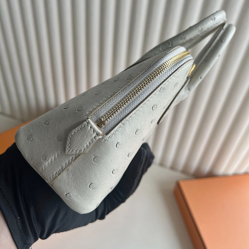 エルメス バッグ 人気 HERMES ボリード1923 20 ミニ パールグレー オーストリッチ ゴールド金具 2521251 ボリード1923 コーデ - 画像 (4)