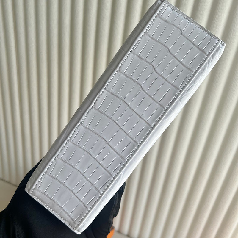 並行輸入品 HERMES ポシェットケリー 白 ホワイト クロコダイル アリゲーターマット シルバー金具 2521290 ケリーバッグ クロコダイル - 画像 (3)