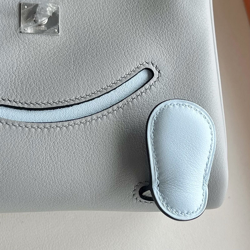並行輸入品 HERMES ケリードール パーソナル ブルーグラシエ/ブルーブリュム スイフト シルバー金具 2521313 エルメス ケリードール 定価 - 画像 (8)