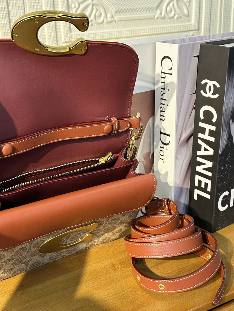 COACH CM551 B4XHG アイドル バッグ・シグネチャー キャンバス・スネークスキン ディテール 超N品 コーチ バッグ 人気 - 画像 (2)