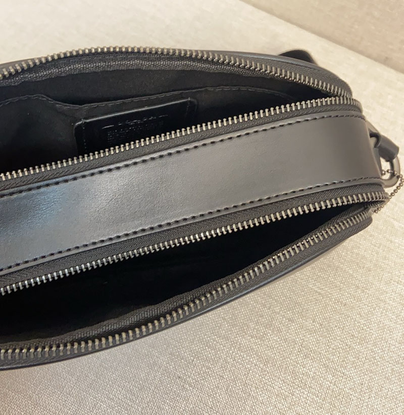 COACH CV921 QBMI5 シグネチャー グラハム クロスボディ チャコール×ブラック 超N品 コーチショルダーバッグ斜めがけメンズ - 画像 (3)
