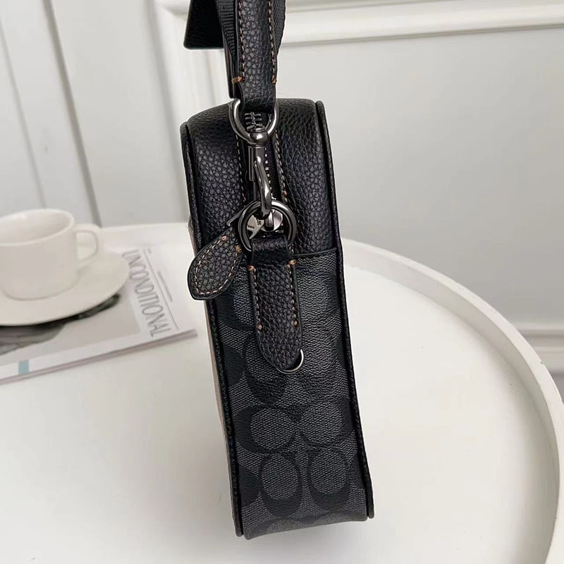 COACH CC090 QBTUP サリバン クロスボディ ブロックド シグネチャー キャンバス カーキ/チャコール 超N品 コーチ バッグ メンズ ショルダー - 画像 (7)