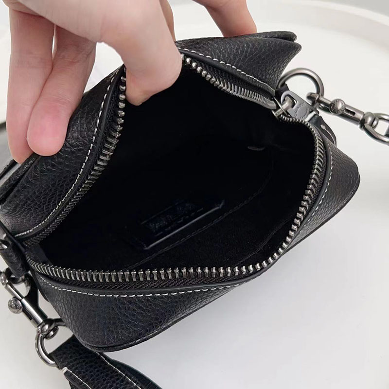 COACH CC090 QBMI5 サリバン クロスボディ ブロックド シグネチャー キャンバス チャコール/ブラック 超N品 コーチ バッグ メンズ ショルダー - 画像 (3)