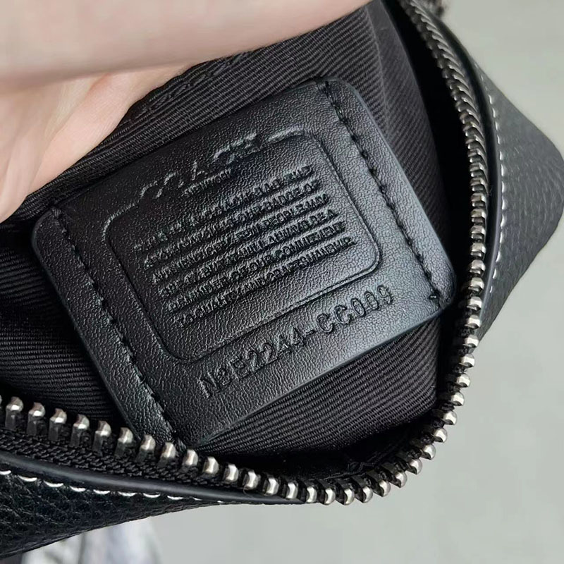 COACH CC090 QBMI5 サリバン クロスボディ ブロックド シグネチャー キャンバス チャコール/ブラック 超N品 コーチ バッグ メンズ ショルダー - 画像 (2)