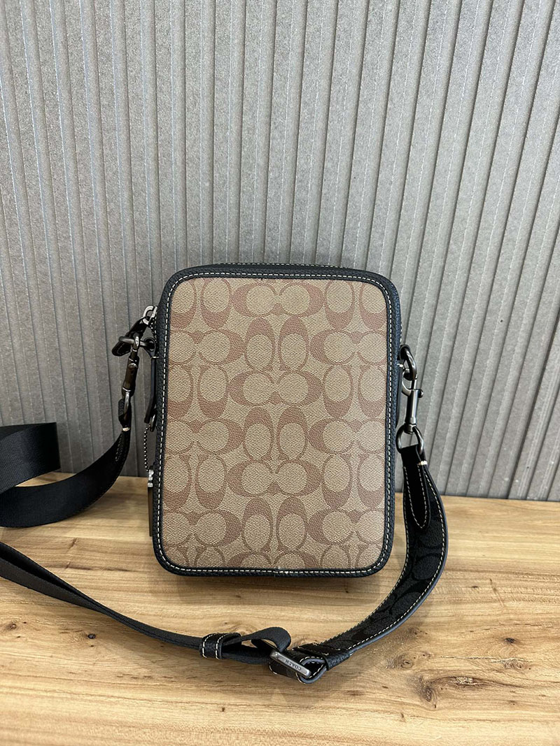 COACH CC090 QBTUP サリバン クロスボディ ブロックド シグネチャー キャンバス カーキ/チャコール 超N品 コーチ バッグ メンズ ショルダー - 画像 (9)