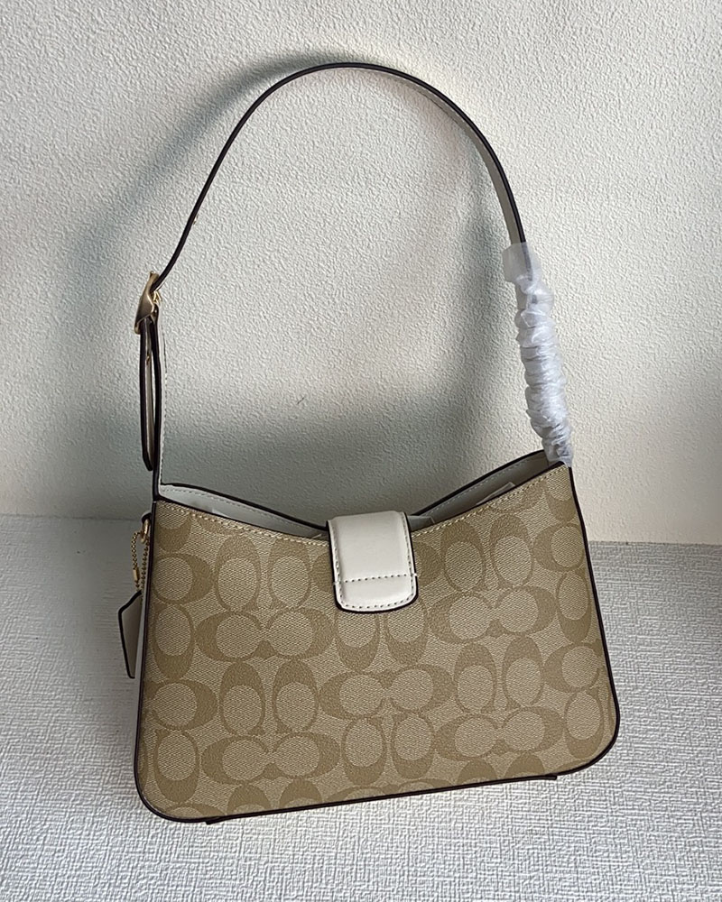 COACH CP005 IMXDM エライザ ショルダー バッグ・シグネチャー キャンバス サンド/チョーク 超N品 レディース コーチ バッグ人気 - 画像 (8)